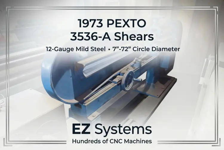 Used 1973 PEXTO 3536-A Sheet Metal Shears Oregon US | [EZ] EZ Systems #1279463