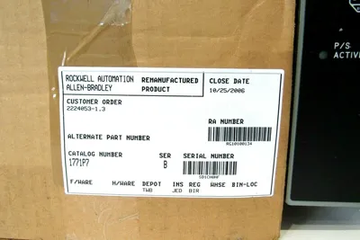 REPAIRED ALLEN BRADLEY 1771-P7 POWER SUPPLY SER.B 1771P7