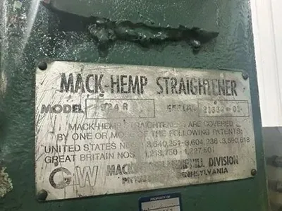 MACK-HEMP #924R ROTARY 6-ROLL TUBE & PIPE STRAIGHTENER (14624) STRAIGHTENERS, TUBE & BAR | Machinery International LLC (2)
