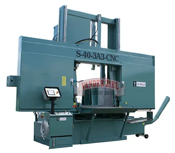 New | in-Stock W.F. WELLS S-40-3CA3 CNC Horizontal Band Saws Michigan US | Vander Ziel Machinery Sales #480347