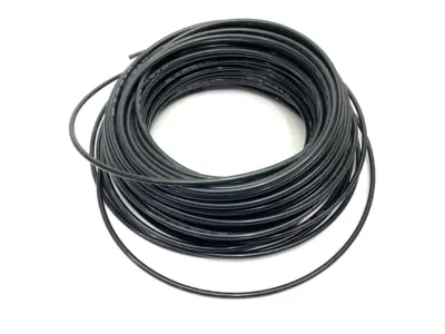 USED SMC BLACK NYLON PNEUMATIC TUBING 6MM I.D. 8MM O.D. CUT TO 200'