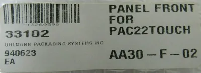 NEW UHLMANN PAC22TOUCH DISPLAY PANEL 33102 PAC2TOUCH 940623