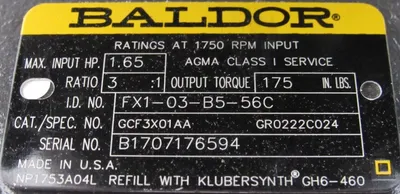 NEW LIQUIFLO 43H1PPPR200-9D PUMP 230/460V 1725RPM 56H17T2017A GCF3X01AA