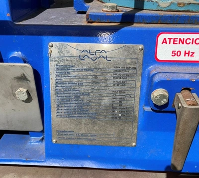 Alfa-Laval WSPX 404 SGP-31G CLARA 20 clarifier skid, 316SS.