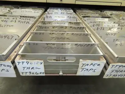 Modular Industrial Storage Cabinet 20 Drawer 61.5x38x34.5" Vintage 17x10" Trays