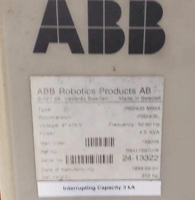 ABB IRB2400-M98A Robot Manipulator Arm w/ Controller and Teach P