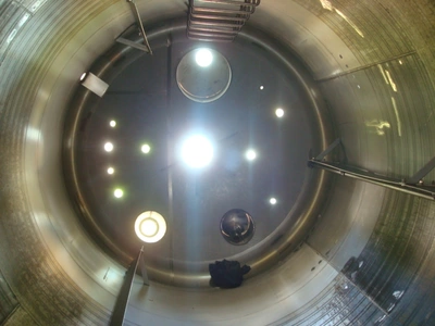 25,000L S/S 1/2 Coiled Enc Mixer Body