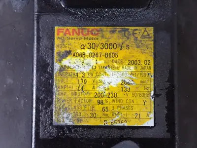 Used 2003 FANUC A30/3000 / A06B0267B605 Motors (misc) Ohio US | HGR 24 #1285656