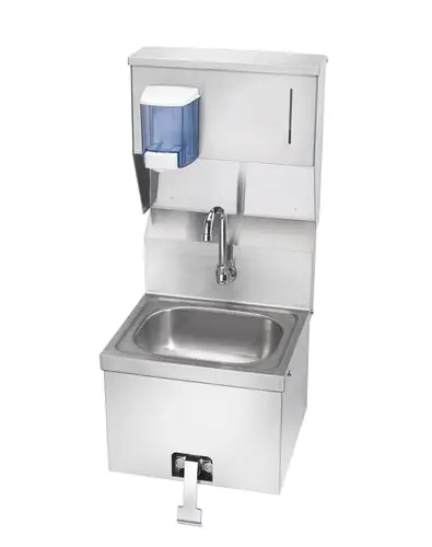 Krowne HS-16 Wall Mount Commercial Touchless Hand Sink w/ 14"L x 10"W x 6"D Bowl, Gooseneck Faucet