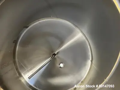 Used 1,500 Gallon Cherry-Burrell Vertical Stainless Steel Tank – Side Manway, Spray Ball, Lifting Lugs