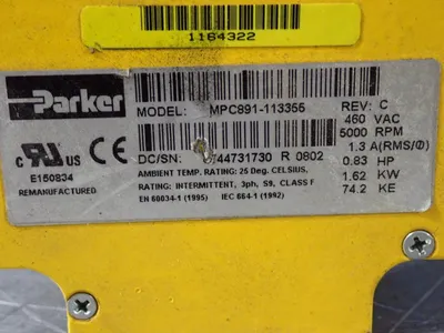 Used PARKER MPC891113355 Servo Motors | HGR 24 #730833