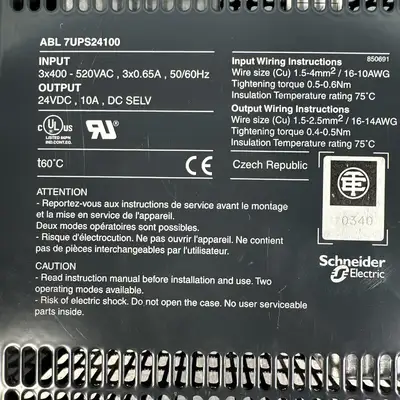 Telemecanique ABL 7UPS24100 400-520V Input 24VDC Out - Refurbished (BIN-1.1.1)