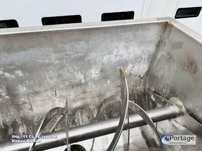 USED AARON PROCESS EQUIPMENT 11-CU.FT. JACKETED RIBBON BLENDER