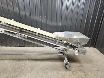 Used Belt Conveyor, 17’’ Wide X 166’’ Long, Pneumatic Side Shift 🔴 Liquidation Sale – All Offers Considered