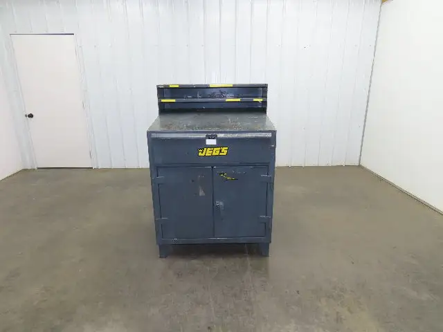 Strong Hold Extreme Duty 12 GA Shop Desk 1 Drawer Riser Shelf 36x28x54"