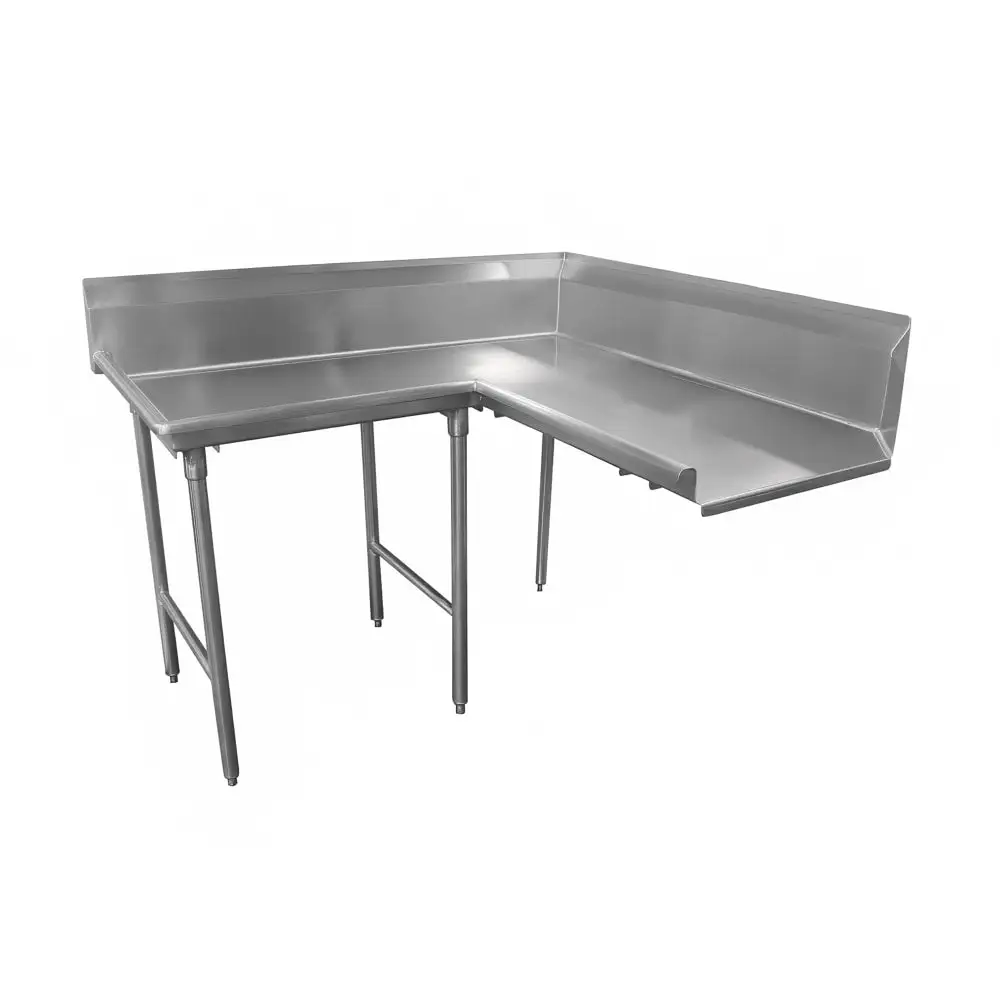 Advance Tabco DTC-K70-72L 71" Komer Clean Dishtable - Crossrails, Stainless Legs, R-L, 14 ga 304 Stainless