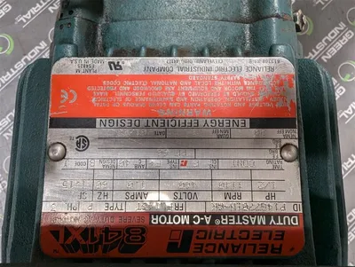 1/2 HP Reliance Electric P14G7701N-GJ Electric Motor 460V 1140 RPM Used