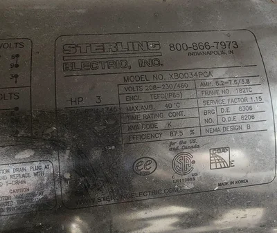 Pump Waukesha SPX Model 30 With Tank 80 Lit # 84970