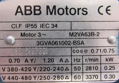 NEW ABB GOSS AS-RT0013 BLOWER 3GVA061002-BSA ASRT0013