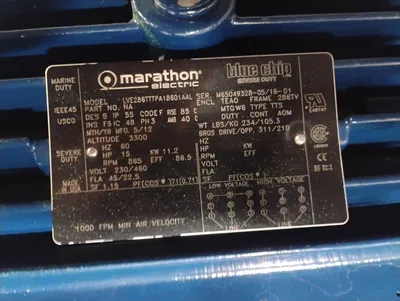 Marathon Electric LVE286TTTPA18601AAL General Purpose Motors | ESS Industrial Equipment Sales (4)