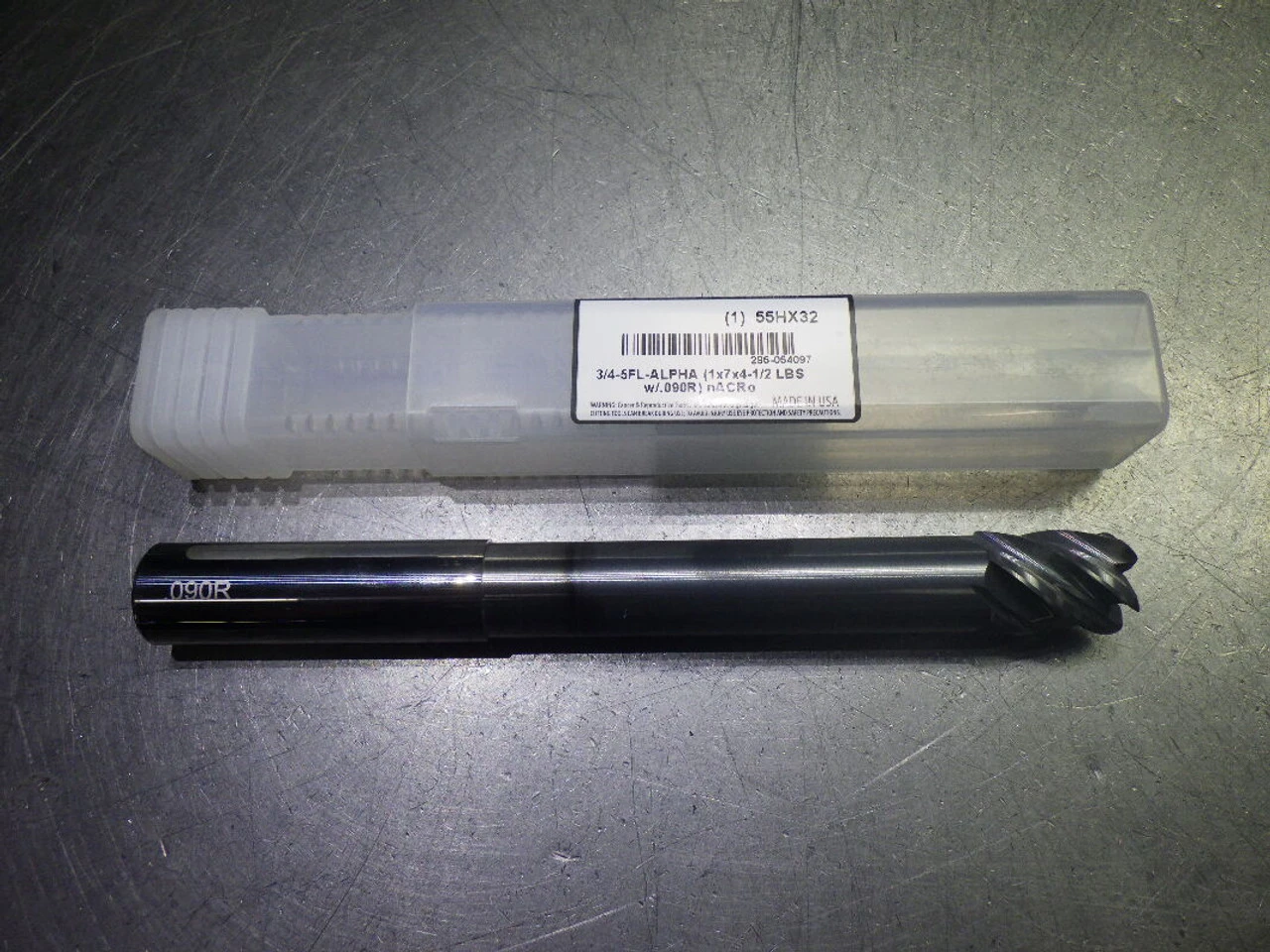 Monster 3/4" 5 Flute Carbide CR XL Endmill 3/4" Shank .09" R 295-054097 (LOC3546)