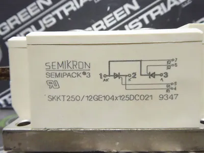 Semikron SKKT250/12GE104X125DC021 Semipack 3 Thyristor Module Used