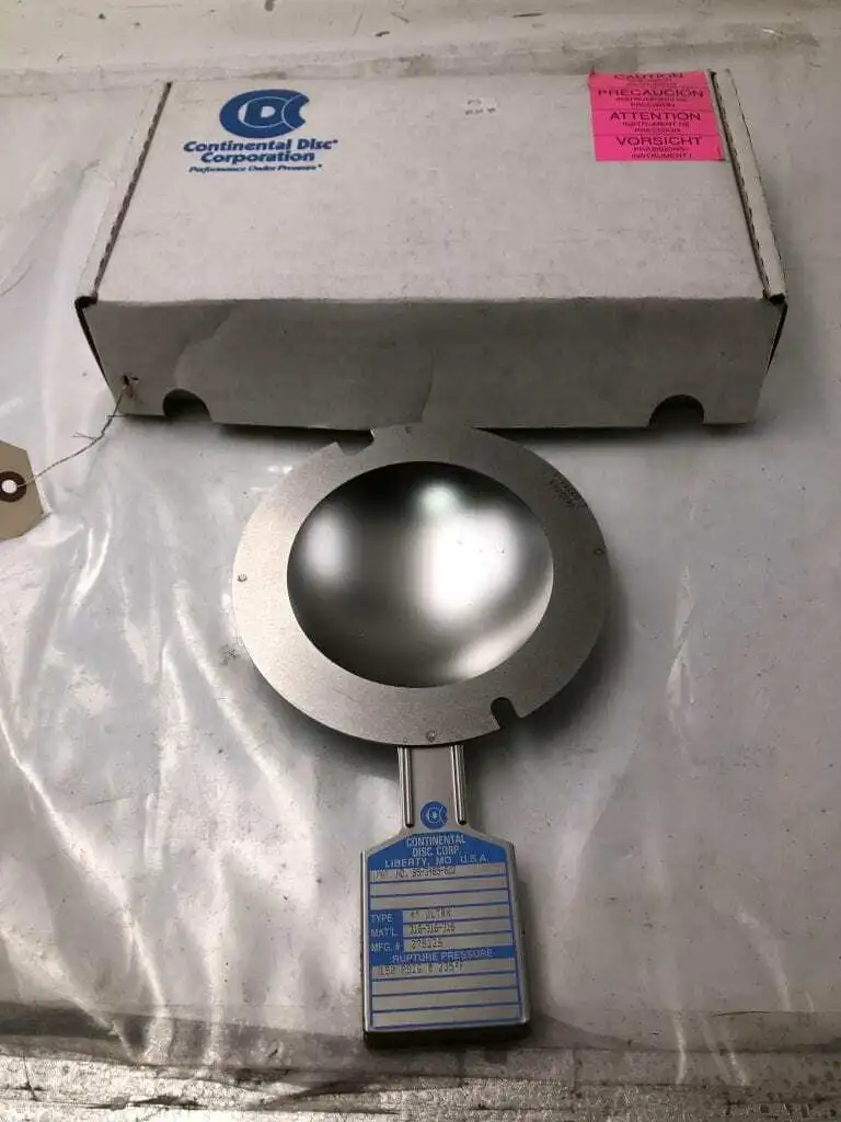 Continental Disc Corp. 278129 4″ ULTRX 316SS Rupture Disc 150PSIG/235°F – (LOT OF 3)
