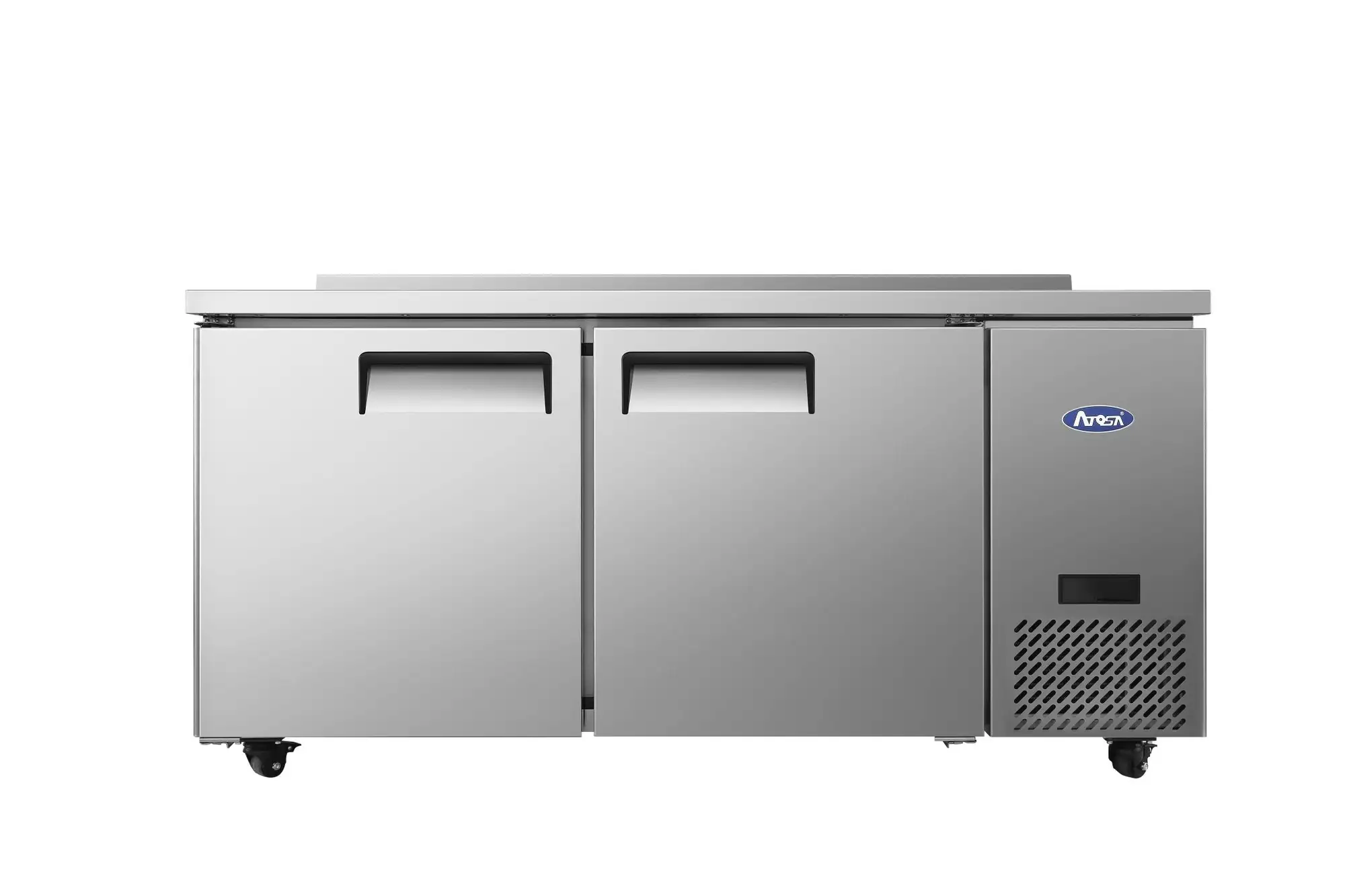 New | in-Stock Atosa New Atosa MGF67GR 67" Worktop Refrigerator w/ Backsplash, Side Mount Compressor Worktop Refrigerators Illinois US | Falcon Restaurant Supply #1375532