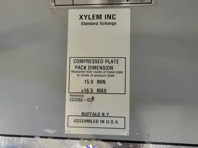 2015 Plate & Frame Heat Exchanger 16.5 in. Plate Pack