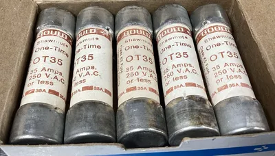GOULD Shawmut OT35 One-Time Fuse, 250VAC 35AMP (Box Of 10) 4E-36