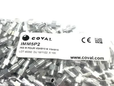 NEW COVAL HOLLOW SCREW BARBED FITTING M5 ALUMINUM FOR SUCTION CUP