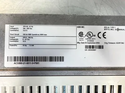 Used ABB ACS800-U1-0011-5+P901 Variable Speed Drives South Carolina US | Palmetto Automation #1159870