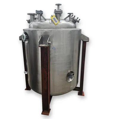 Used 1000L 264 GAL Jacketed Stainless Steel 316L Pressure Rated Mix Tank Reactor