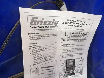 Used 2016 GRIZZLY G0555LANV Woodworking Vertical Band Saws Ohio US | HGR 24 #1345446