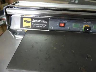 Used Vision Tech Used VisionTechShop CW-500E Hand Wrapping Machine Film Wrapper for Food Packaging Wrapping Machines Illinois US | Falcon Restaurant Supply #1376517