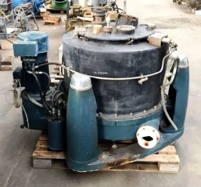 Comi-Condor 700mm perforate basket centrifuge, rubber-lined.