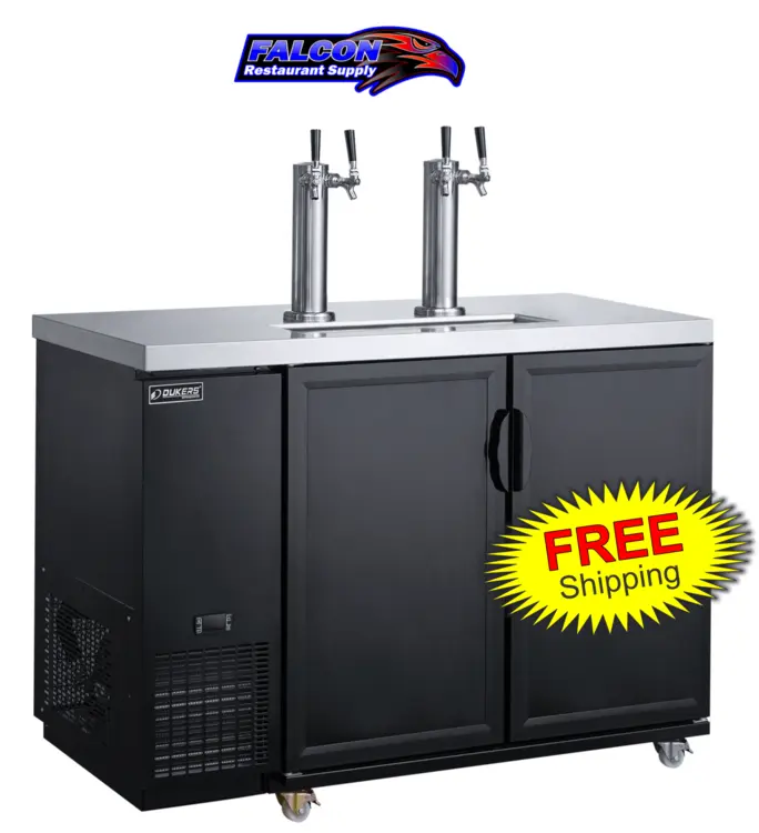 New | in-Stock Dukers New Dukers DKB48-M2 Dual Tap Kegerator Beer Equipment Illinois US | Falcon Restaurant Supply #1376341