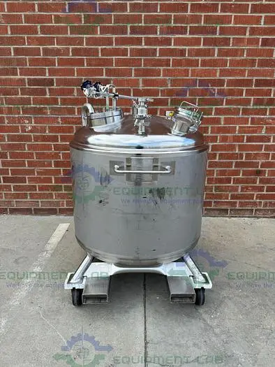 Used PRECISION STAINLESS 600 LITER STAINLESS STEEL JACKETED REACTOR 45 PSI Jacketed Tanks | Equipment Lab #486438