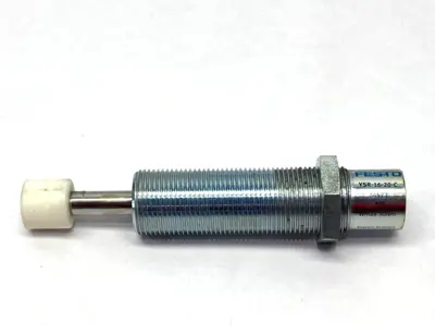 Used Festo Self-Adjusting Shock Absorber 20mm Stroke 34573 MISSING HEXNUT Pneumatic Cylinders Michigan US | Maverick Industrial Sales #1390786