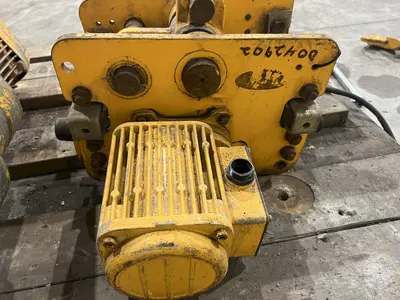 10,000 LB (5 TON) HARRINGTON MOTORIZED CHAIN HOIST W/ POWER TROLLEY: STOCK #19956