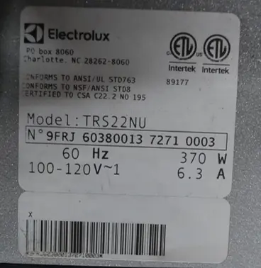 142-1270 Electrolux TRS22NU Commercial Food Processor Slicer Chopper