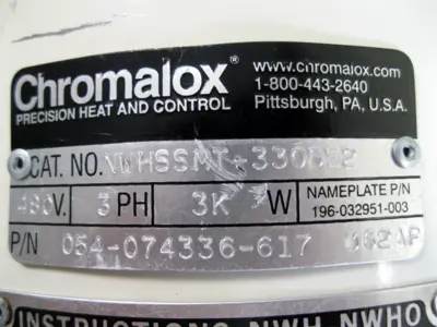 USED Chromalox Precision Heat and Control NWHSSMT-3305E2