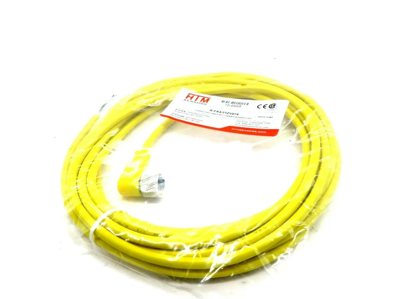 9 NEW HTM ELECTRICS R-FA4/3TZ-V075 M12 SENSOR CABLE RFA43TZV075