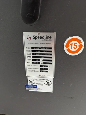 USED 2010 ELECTROVERT AQUASTORM100 INLINE WASH AQUASTORM100