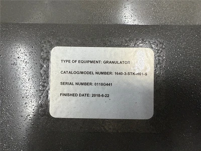 16" x 40" AEC GP1640 Granulator, 40 HP, 2018