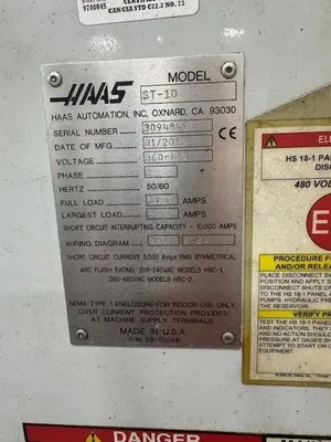 2013 HAAS ST-10 CNC Lathes. | 520 Machinery Sales LLC (12)