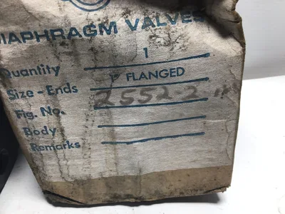 ITT Grinnell 1″ Manual Iron Flanged Diaphragm Valve 2552-2 303 104