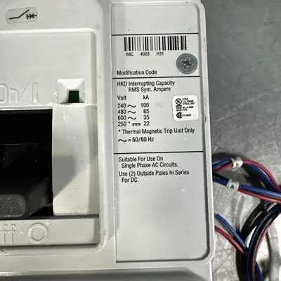 Eaton USD HKD330WC0512 Molded HKD 3P 300A 600V 50/60Hz 3Ph (BIN-1.3.5)