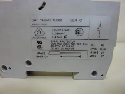 USED ALLEN BRADLEY 1492-SP1D060 SER C