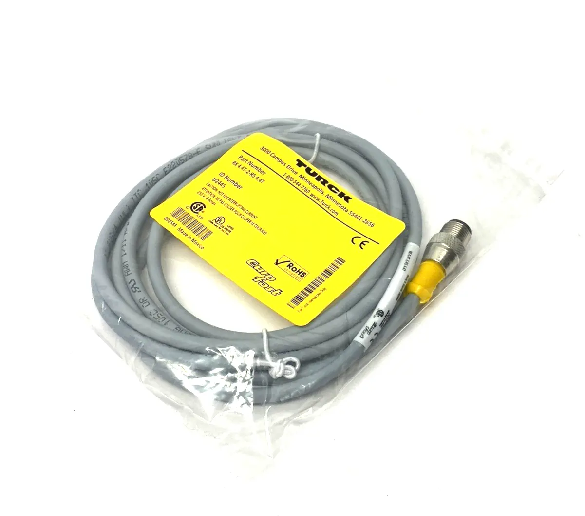 NEW TURCK EUROFAST SENSOR/ACTUATOR EXTENSION CABLE U2445